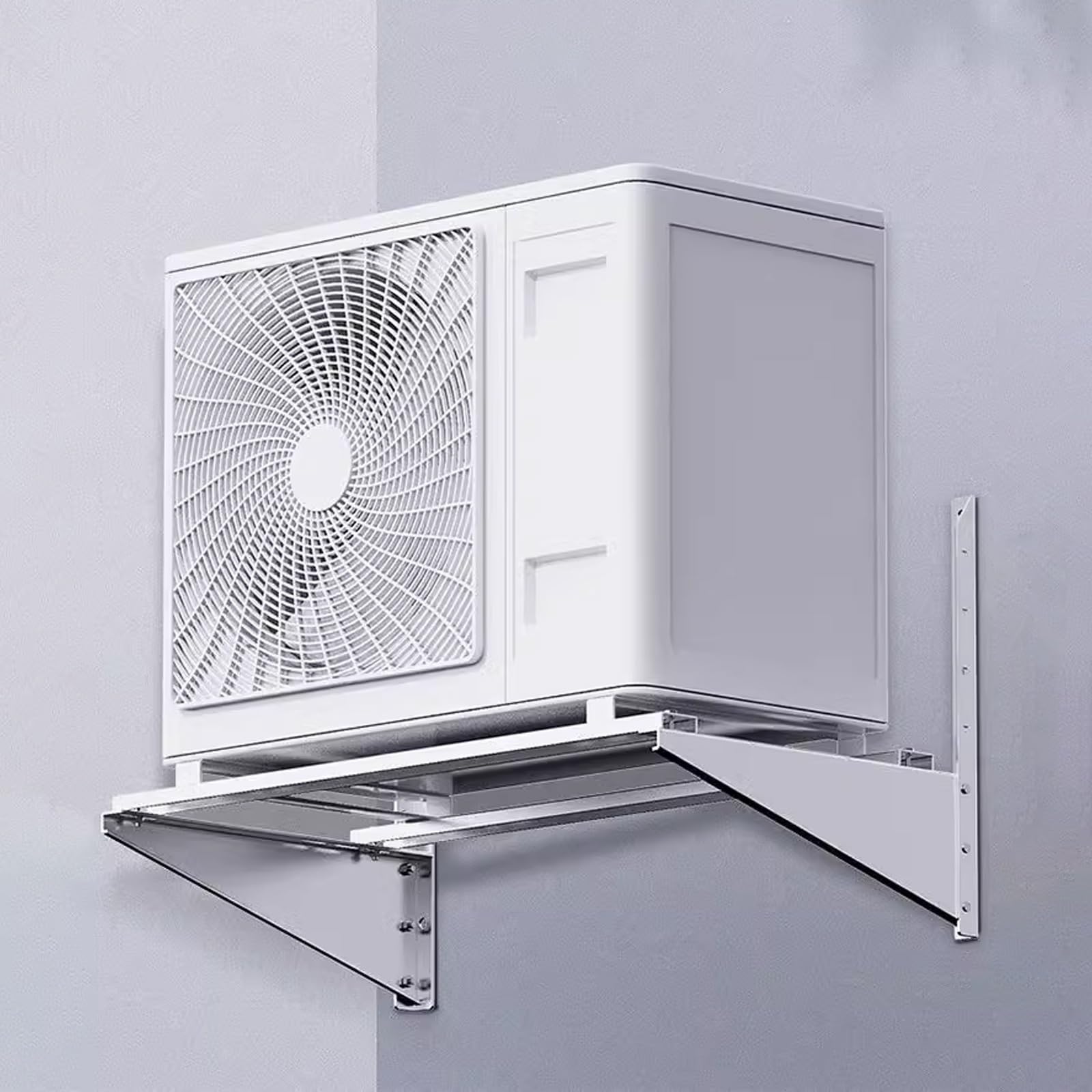 Soporte de bomba de calor para aire acondicionado, soporte de unidad exterior para CA sin conductos, soporte de CA de ventana con capacidad de carga de 770 libras, duradero y fácil de instalar