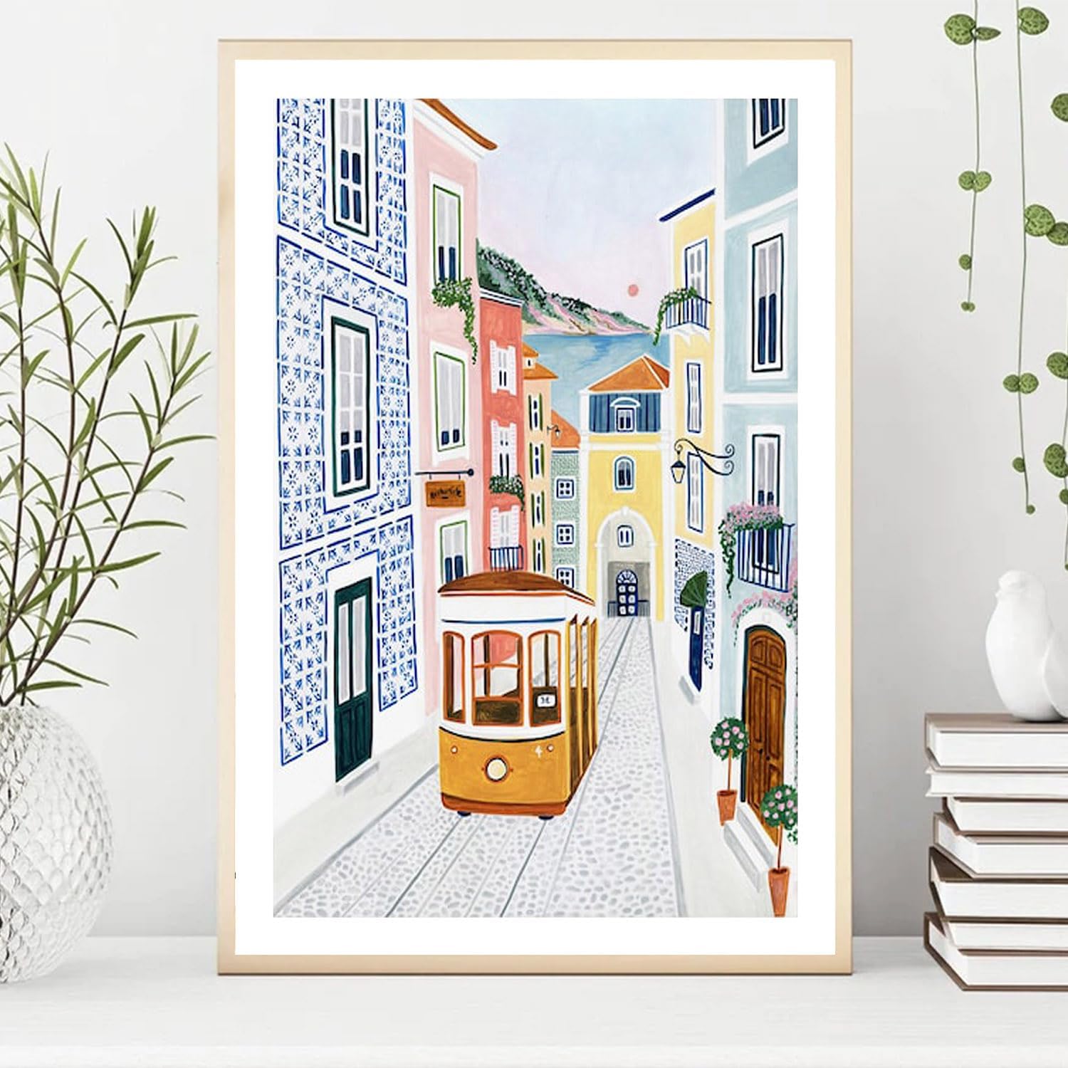 Nationcog Lisbon Portugal Travel Art Print, Wall Poster, Europe Home Decor (Unframed) (16x24) - Image 3