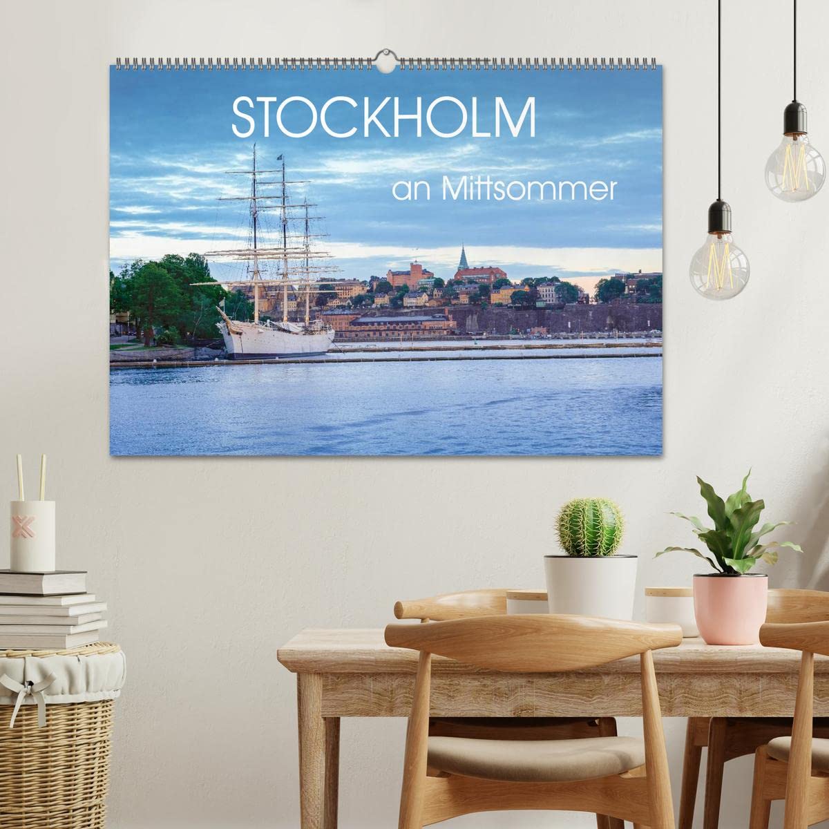Stockholm an Mittsommer (Wandkalender 2026 DIN A2 quer), CALVENDO Monatskalender: Stockholm im Licht der Mittsommernacht. (CALVENDO Orte)