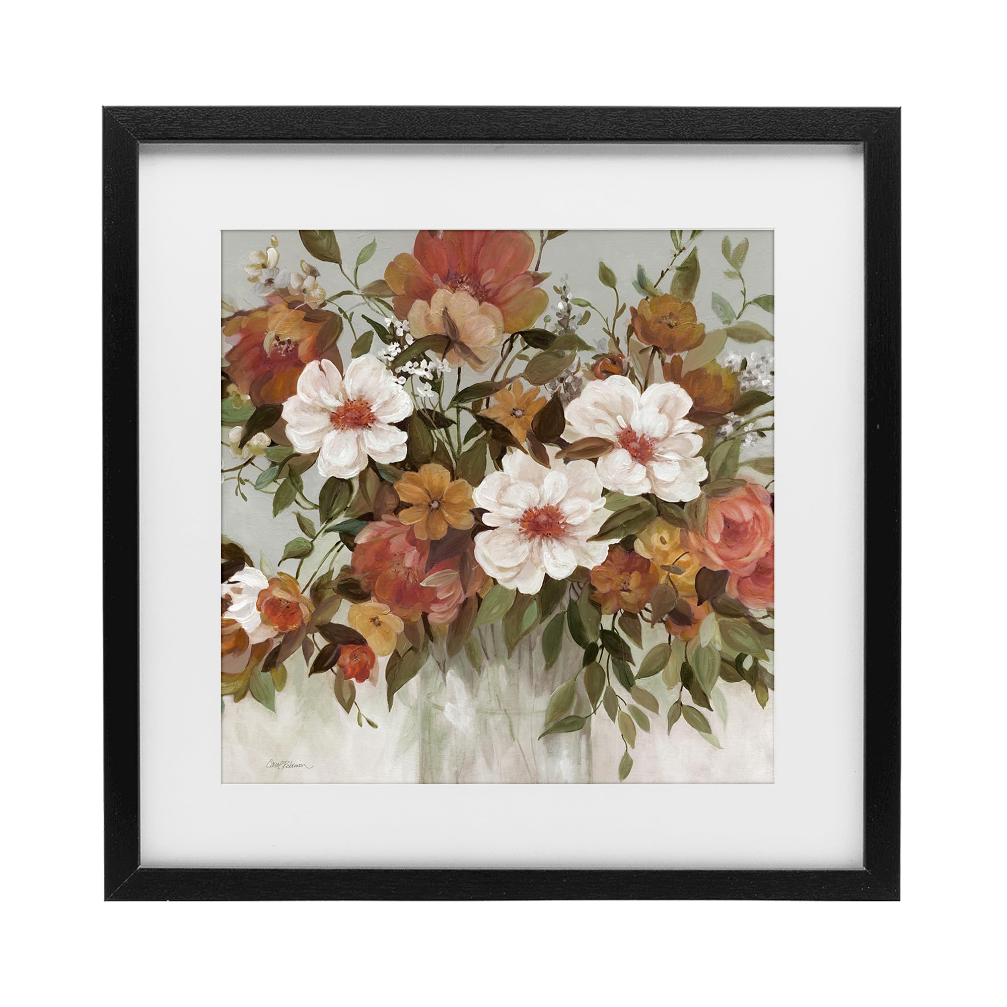 'Muted Vibe Bouquet'| Framed Print Under Glass
