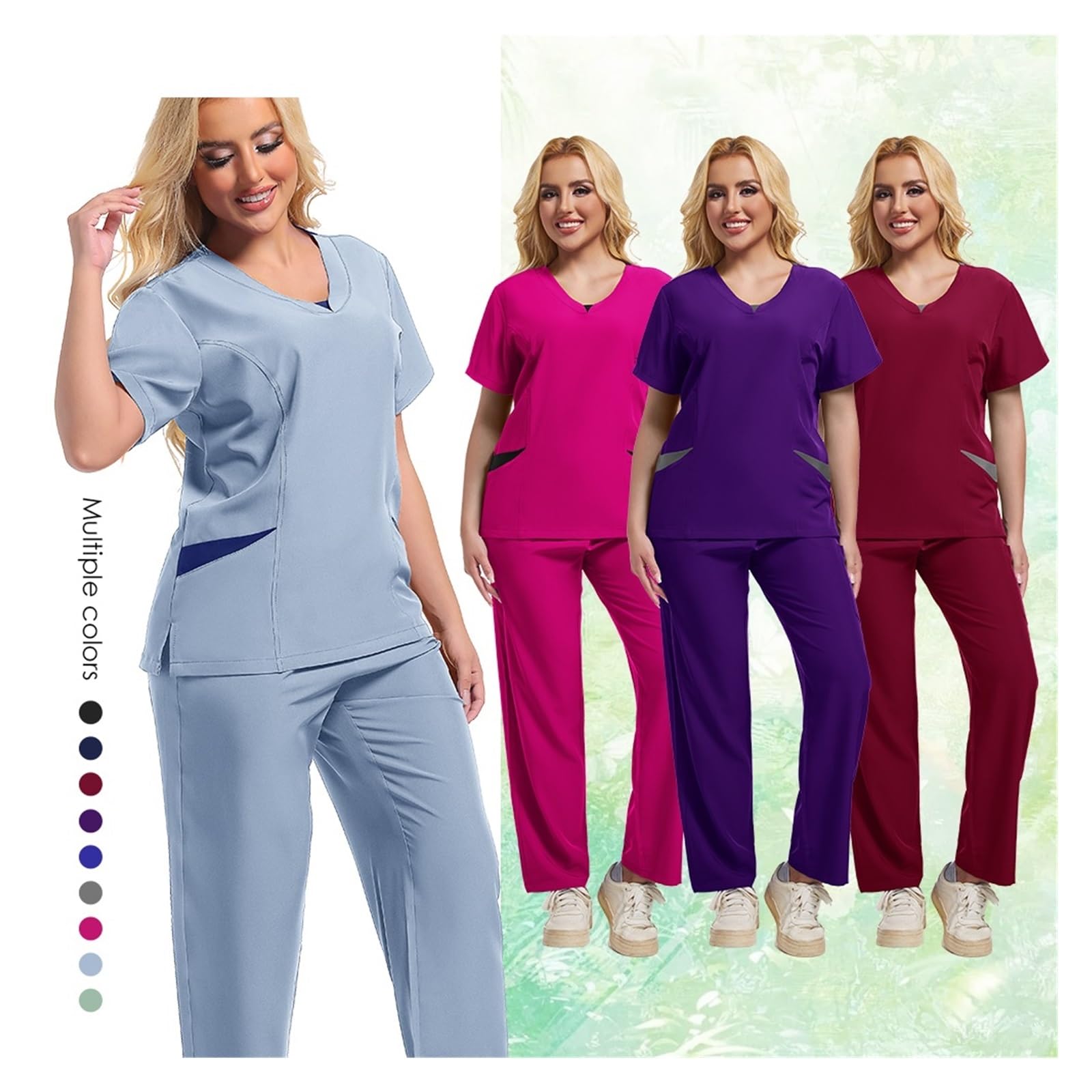 Uniforme De Enfermera Uniformes quirúrgicos for mujer, conjunto de uniformes hospitalarios for spa, clínica, ropa trabajo