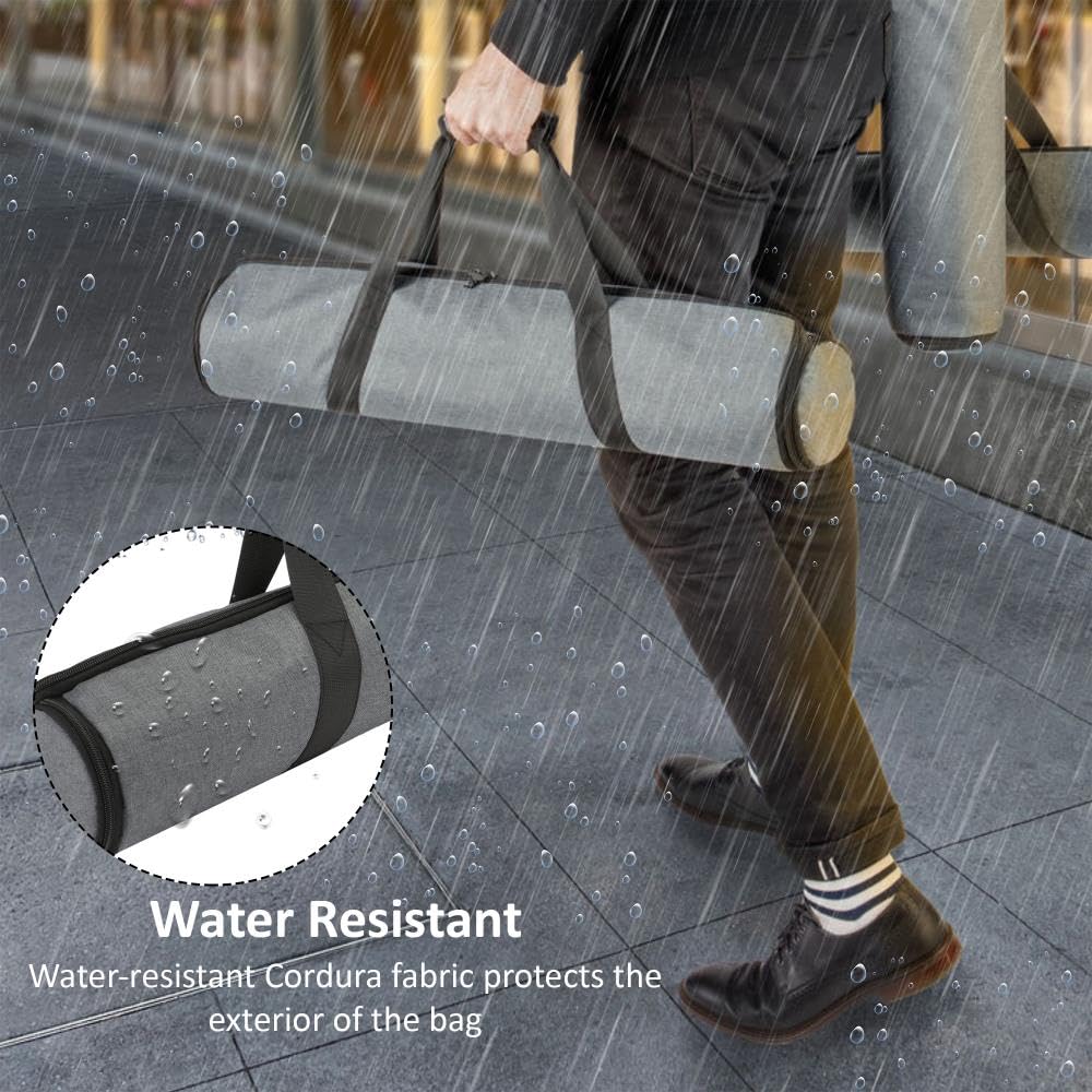 Bolsa de transporte de luz LED RGB para cuatro luces de 2 pies, funda de tela Cordura resistente al agua con compartimentos acolchados, funda para asa y bolsillo para accesorios para