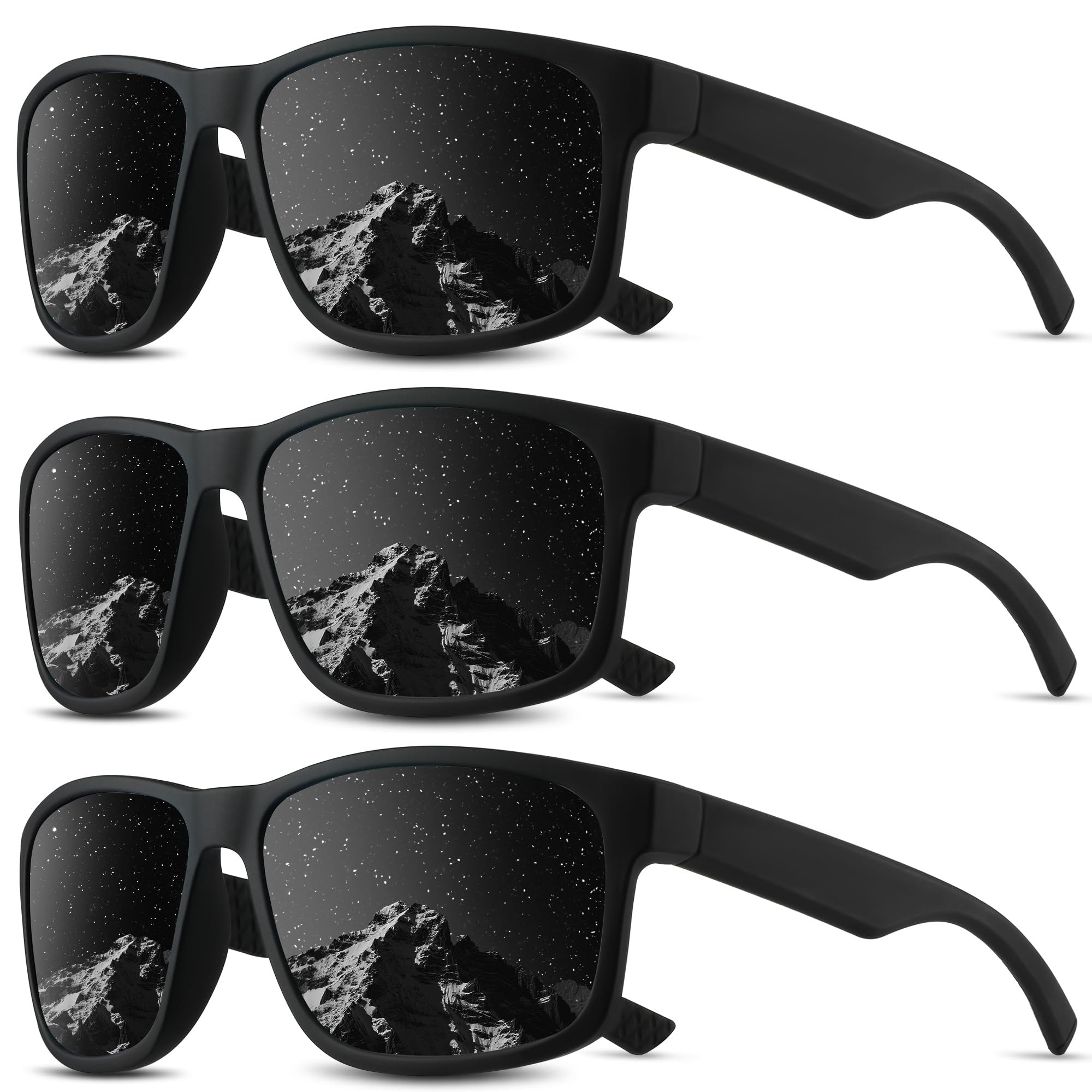 Square Polarized Sunglasses for Men and Women Mens Sunglasses UV Protection with Lightweight Frame Sun Glasses
