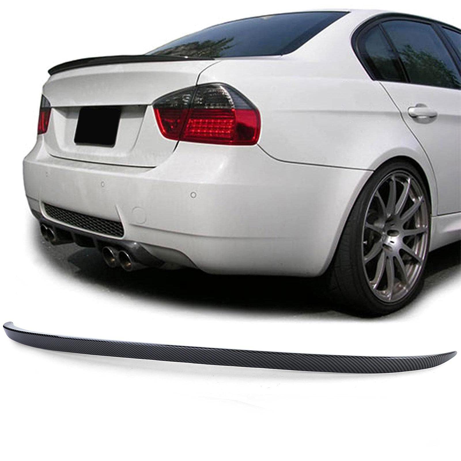 YPSQQHD Car Rear Spoiler Splitter, Rear Trunk Boot Lip Wing lid Spoiler ABS Exterior Accessories, Compatible with BMW 3 Series E90 Saloon 05-11