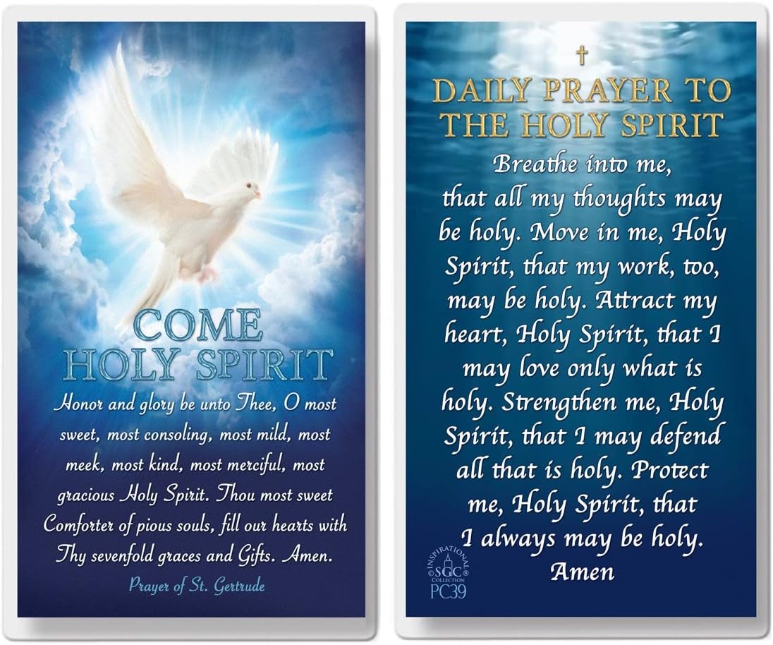 Come Holy Spirit Laminated Prayer Cards pack of 20