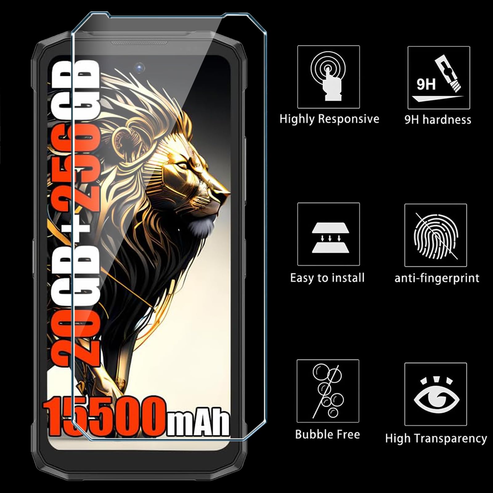 Qlfemna Custodia per Doogee Fire 3 Pro/Fire 3/ Fire 3 Ultra Cover + 2 pellicole proteggi schermo in vetro temperato, Gomma Gel di Silicone Antiurto Custodia - Trasparente