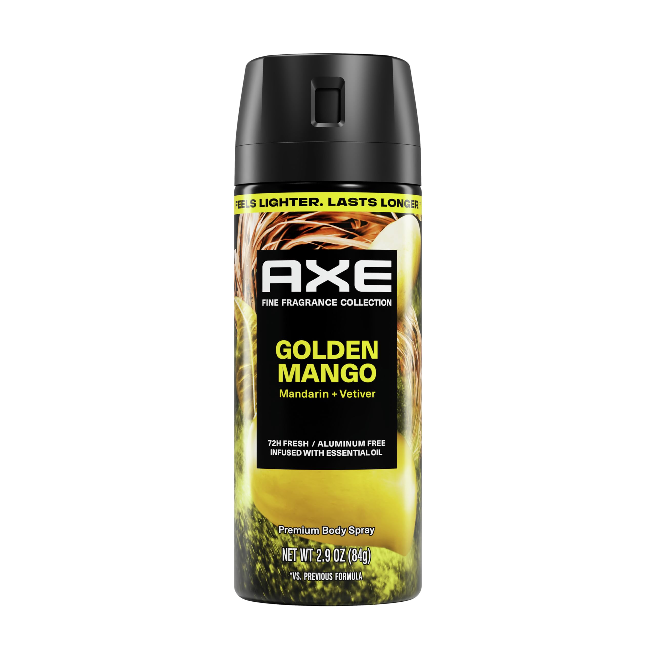 AXE Fine Fragrance Collection Body Spray Golden Mango 2.9 oz | 72 Hour Freshness