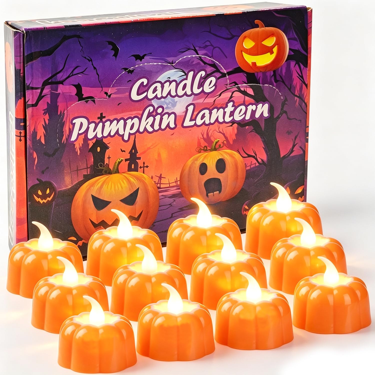 WFKKMEQ Halloween Tealights Candles (A)