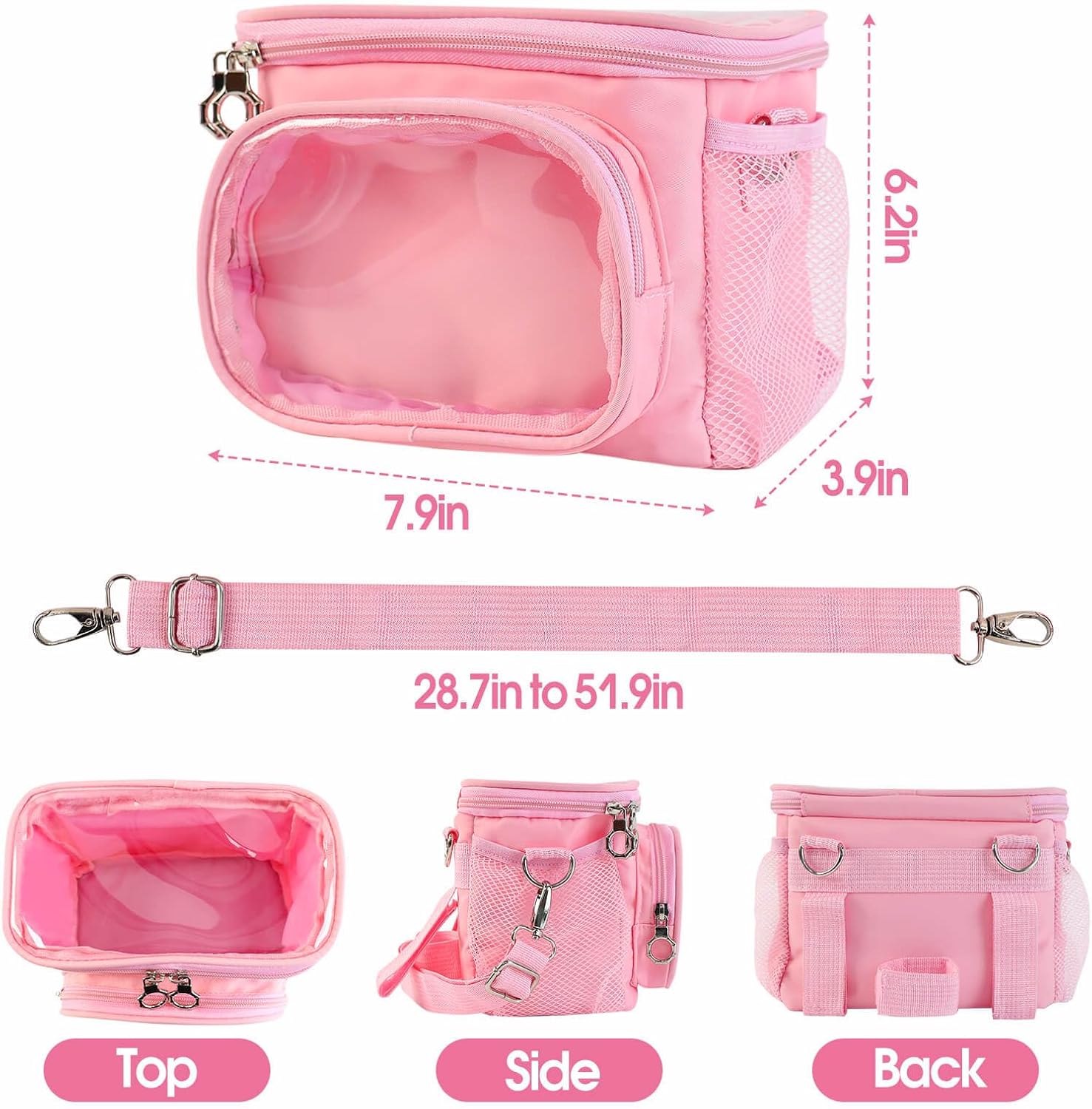 Kids Bike Accessories for Bike Handlebars, Bicycle Basket Front Fit Most Kids Knee Scooter Tricycle Balance Bikes, Bicycle Scooter Bag with Adjustable Shoulder Strap Gifts for Girls