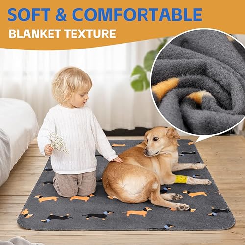 Miniatura 2 de ULIGOTA Almohadillas lavables para orina para perros, paquete de 2, almohadillas reutilizables de 36 x 32 pulgadas, almohadillas absorbentes