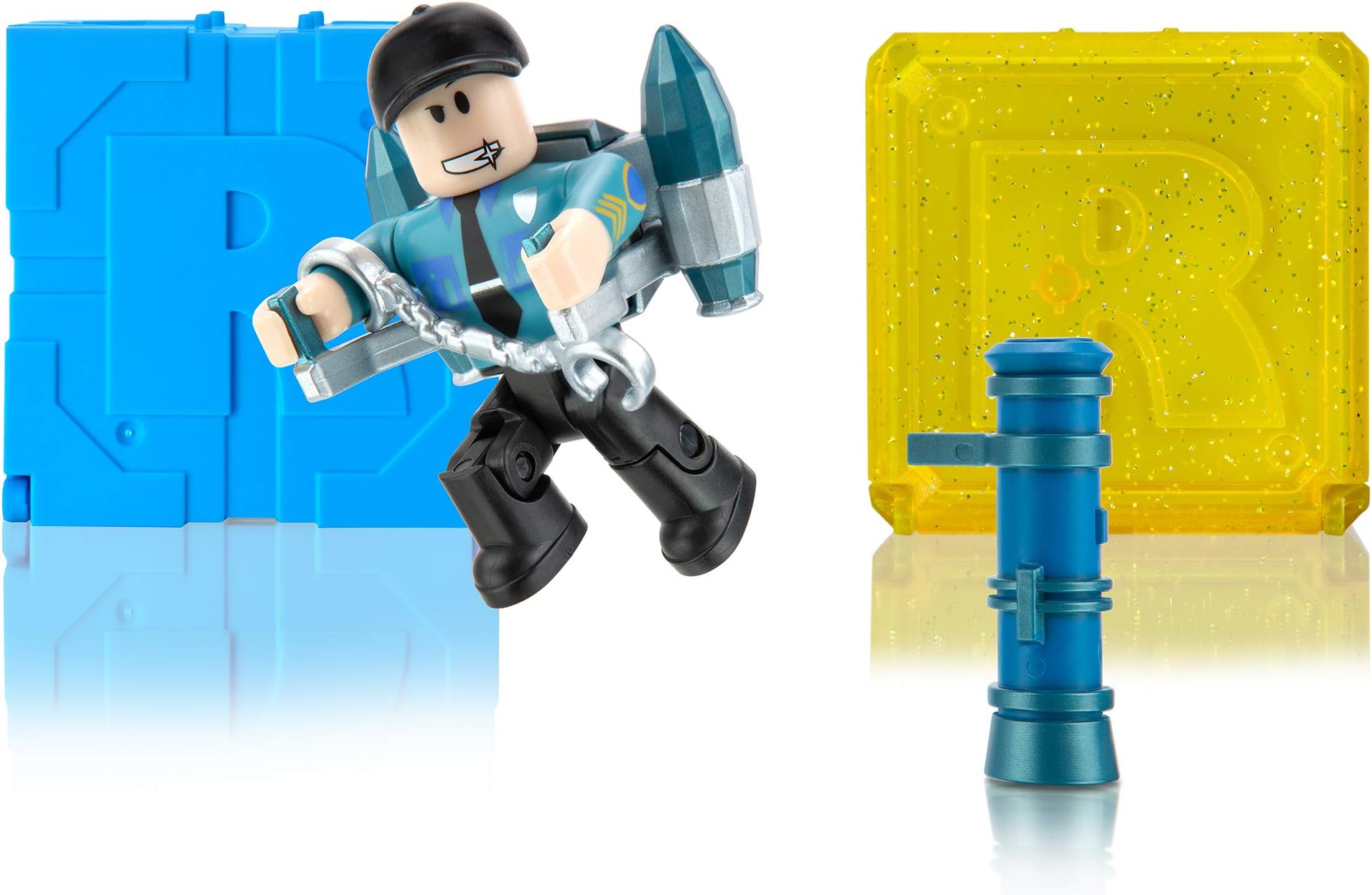 Roblox Action Collection - Jailbreak: Aerial Enforcer Figure Pack + Two Mystery Figure Bundle [Includes 3 Exclusive Virtual Items]