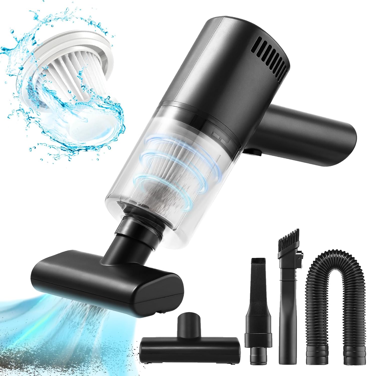 HINUGO Car Vacuum Cordless Powerful, 9000Pa Handheld Vacuums Cleaner