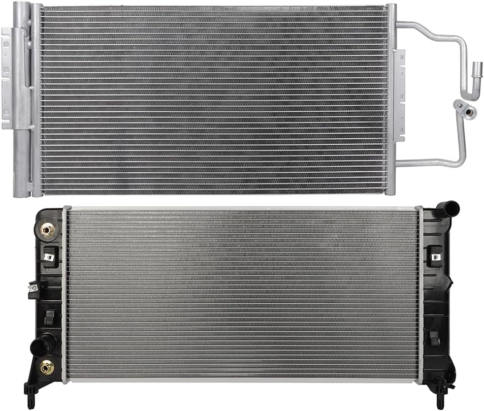 13326 Radiator with 3474 Condenser Fit for Chevrolet Impala 3.6L 2012-2013 for Chevrolet Impala Limited 3.6L 2014-2016 Aluminum Radiator