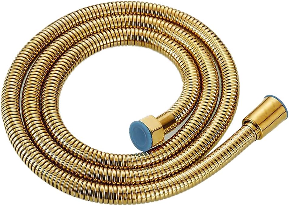 Rubik Flexible Shower Hose Pipe Gold (1.5 Meter), Suitable for Shower Head/Bidet, Shattaf, Handheld Sprayer (Titanium Gold)