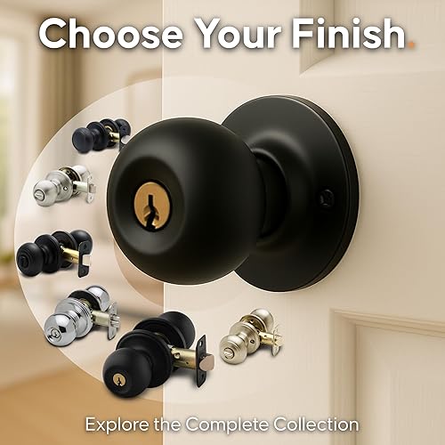 Vista 84 de Copper Creek BK2090SS - Pomo para puerta de bola, función simulada, paquete de 2, en acero inoxidable satinado