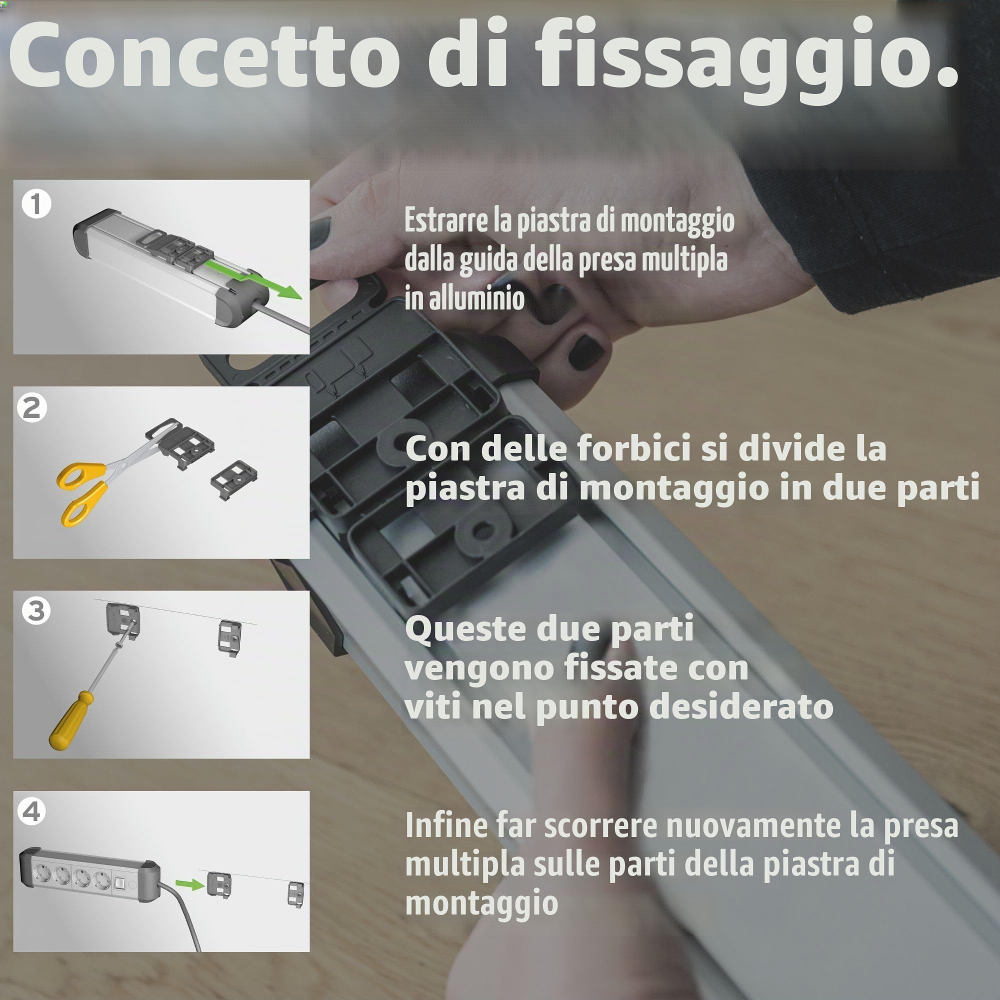 Brennenstuhl Premium Protect-Line - Ciabatta elettrica a 6 prese con protezione contro le sovratensioni 60.000 A (presa multipla con interruttore e cavo da 5 m, Made in Germany) argento/nero