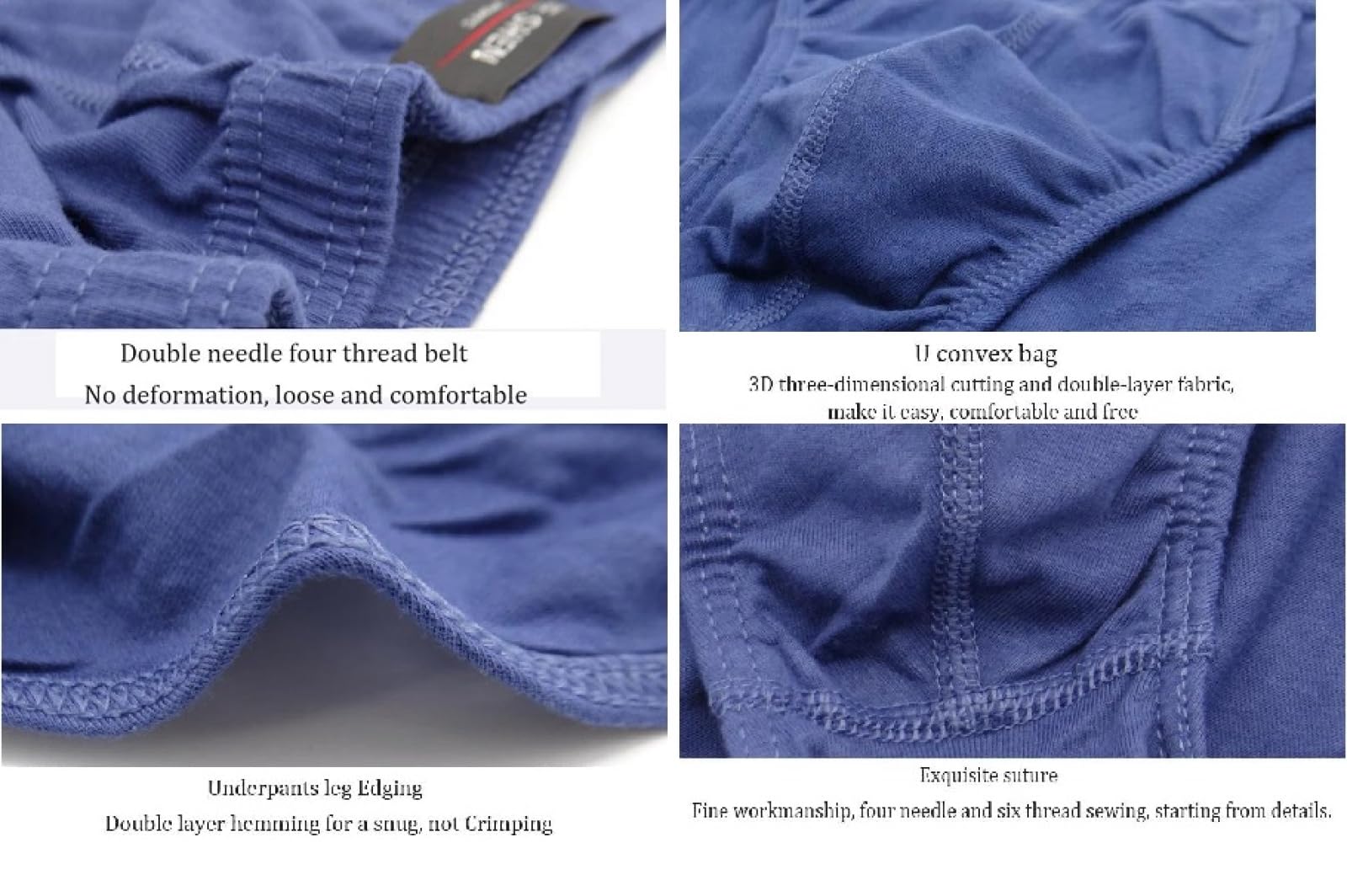 Avfora Boxer Aderenti da Uomo 6 Pezzi Taglie Forti Slip da Uomo Slip A Triangolo Cotone Traspirante 6XL 7XL 8XL,17,3XL