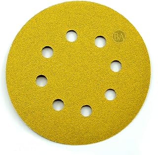 Sponsored Ad - Benchmark Abrasives 5" Premium Aluminum Oxide 8 Holes Film Backed Hook and Loop Discs for Sanding of Metals...