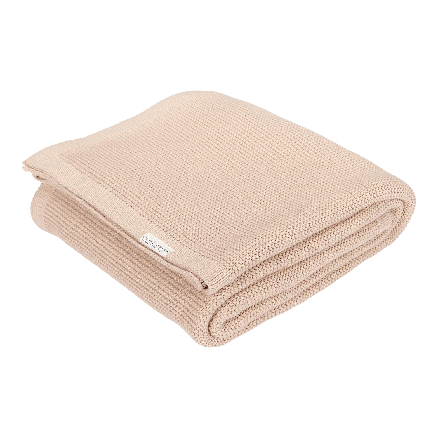 Little Dutch Decke Strickdecke Kinderdecke Strick Kinder (110x140 cm) Newborn Naturals beige - Pure