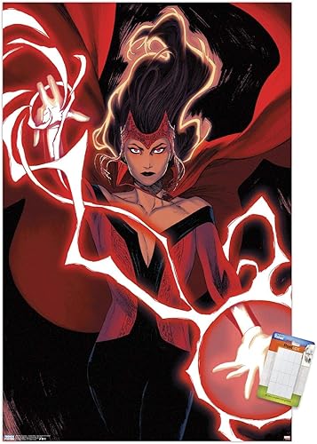 Miniatura 1 de Trends International Marvel Comics - Póster de pared con diseño de Bruja Escarlata #2, 22.375 x 34 pulgadas, póster premium y paquete de montaje