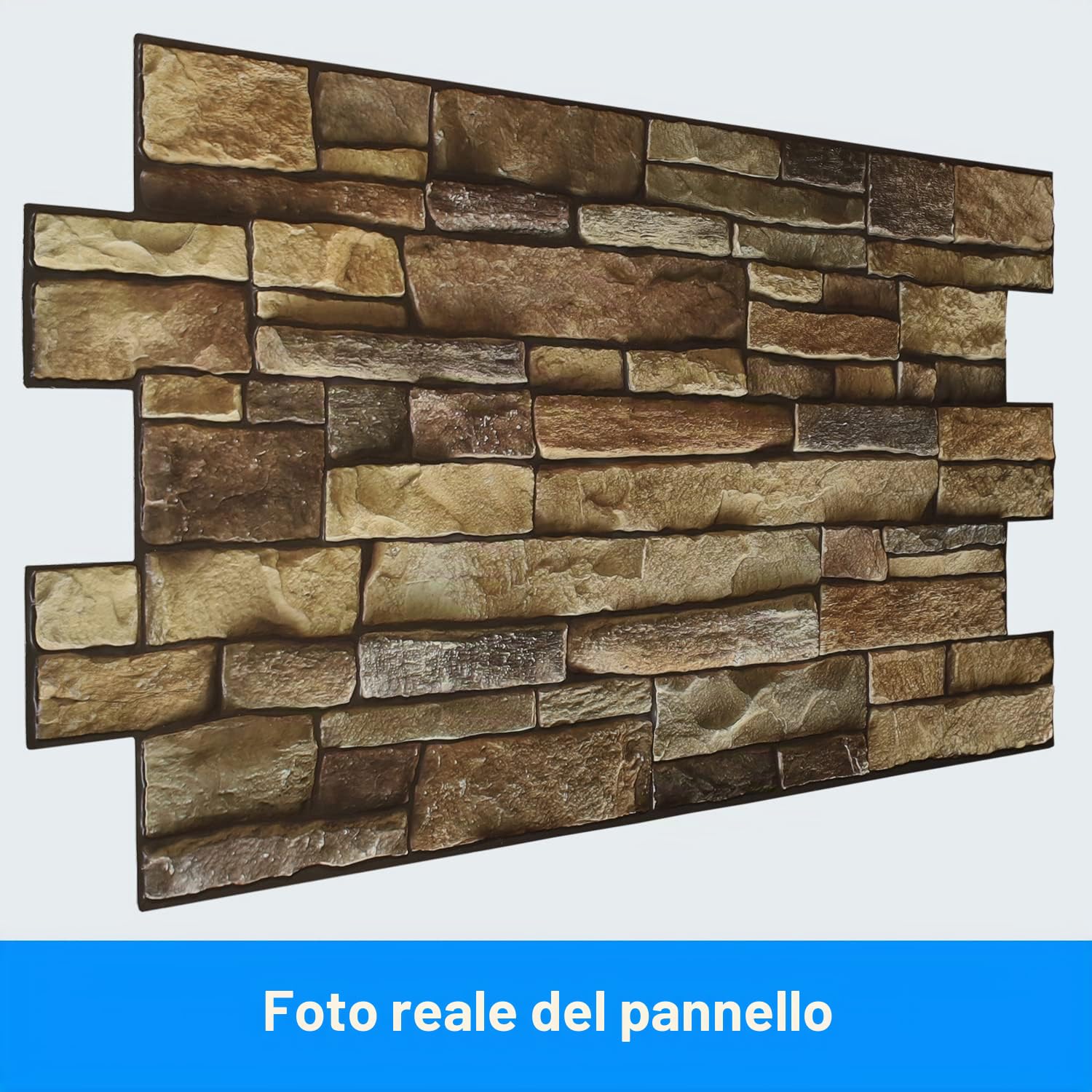 Grace Baltic, pannelli da parete 3D, effetto legno, rivestimento in polistirolo, per soggiorno, cucina, bagno, balcone, camera da letto, retro del bancone e teras (Marrone)