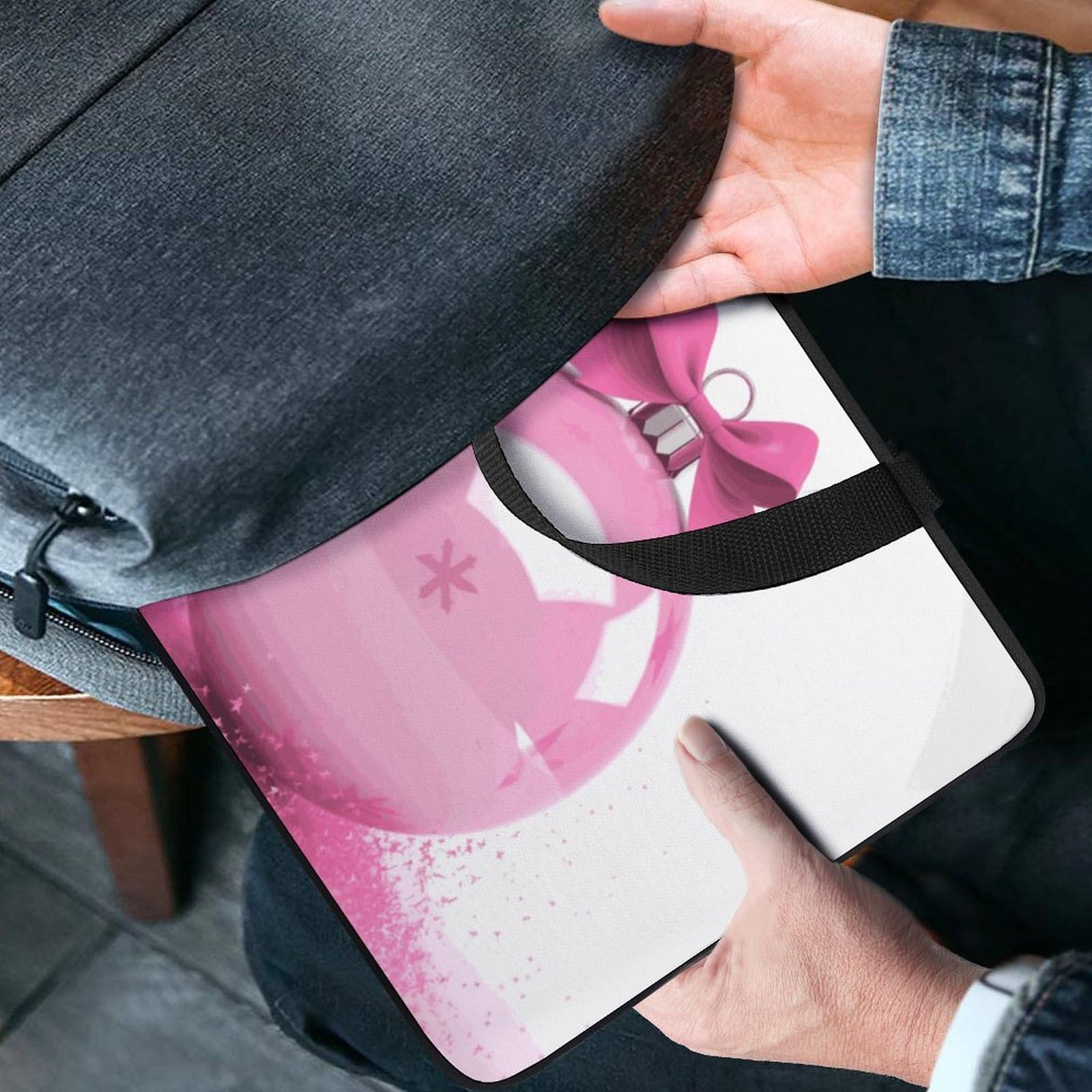 Custodia per computer portatile da 17", ultra sottile, leggera e impermeabile, in neoprene resistente, con cinghia da polso, colore: rosa