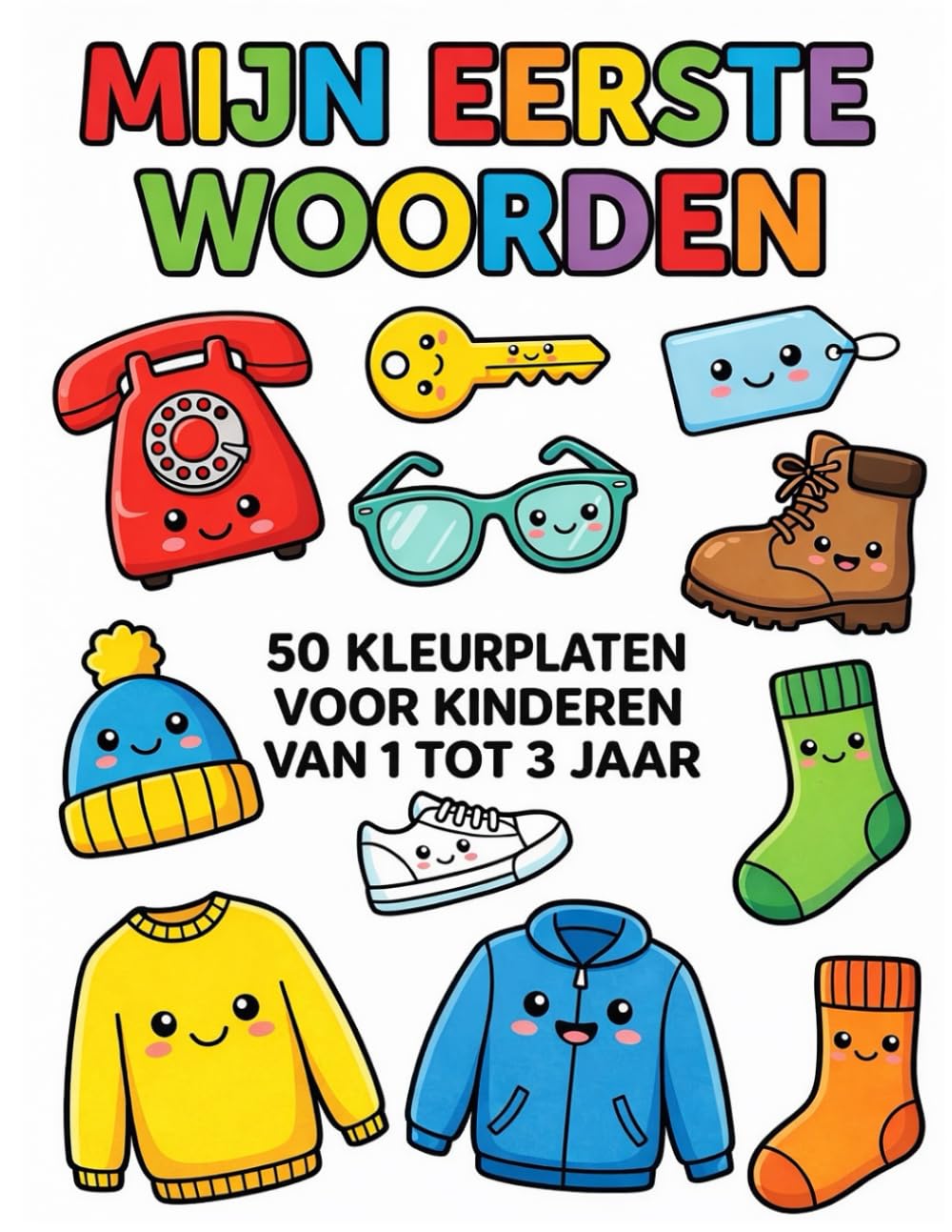 MIJN EERSTE WOORDEN: 50 KLEURPLATEN VOOR KINDEREN VAN 1 TOT 3 JAAR