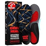 (New) Work Orthotic Insoles - Anti Fatigue Medium Arch Support Shoe Insert Men Women - for Plantar Fasciitis Flat Feet Leg - Relieve Foot Pain - Work Boot Insoles Standing All Day (L, Blue Lines)