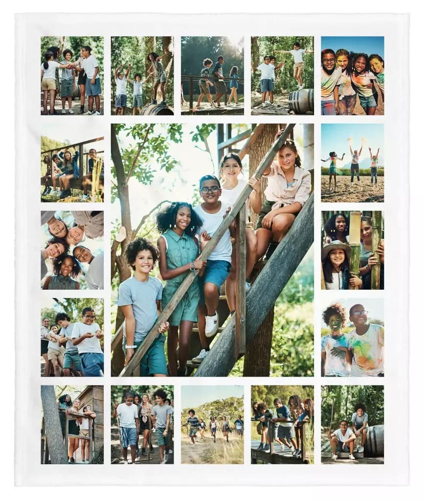 Customized Blankets with Photos Personalized Picture Collage Blanket Soft Using My Own Photos Custom Creative Gifts for Family, Best Friends, Sisters, BFF, Birthday Photo 17