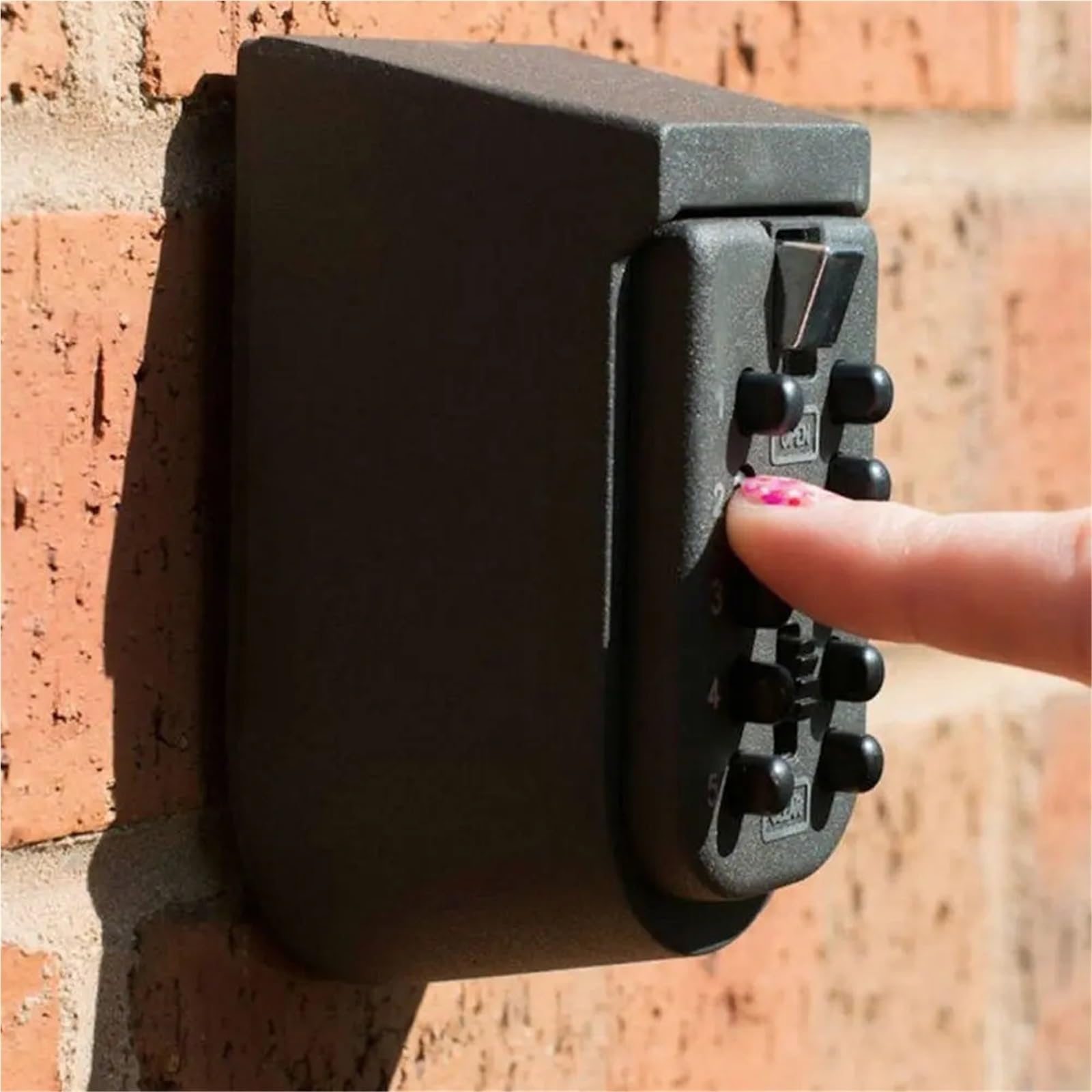 Caja fuerte para llaves montada en la pared con contraseñas digitales Combinat Lock 10, funda resistente a la intemperie, almacenamiento seguro de llaves para oficina en casa y uso en exteriores.