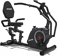 XVGVSV 2-in-1 Recumbent Elliptical Bike: 400LB Capacity, Whisper-Quiet 16-Level Magnetic Resistance, Heart Rate Monitor