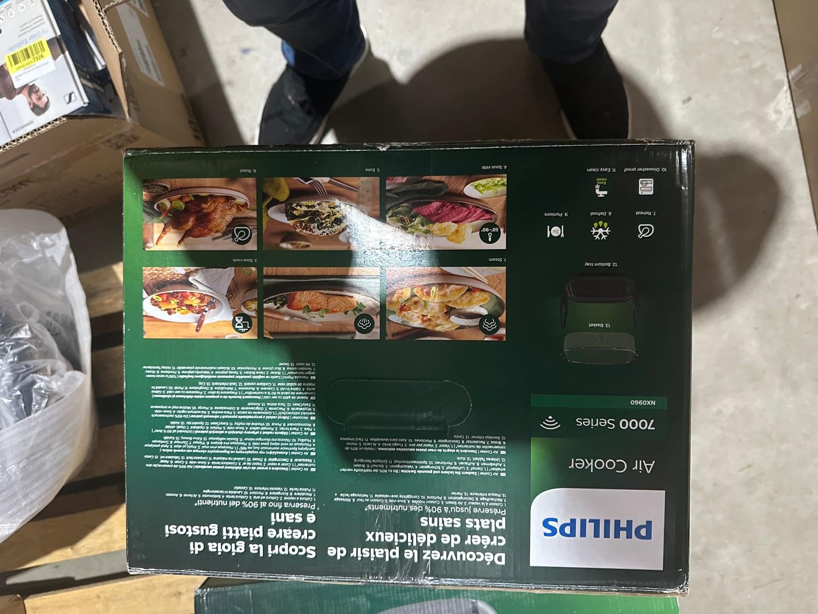 Philips Dampfgarer NX0960/90, Air Steam Cooker der Serie 7000, NutriFlavor Technologie, 1600,00 W