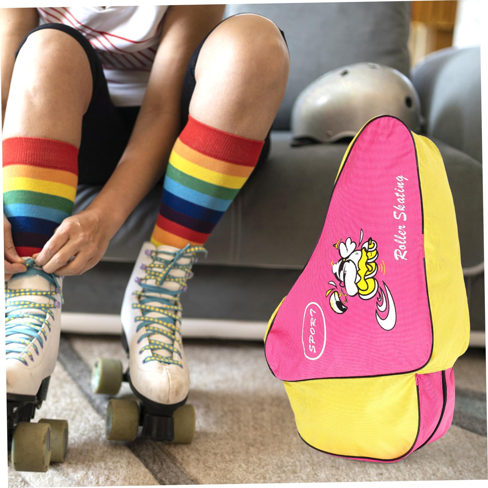 Zaino Per Pattini A Rotelle INOOMP | Borsa Portattini Per Bambini | Casco E Accessori - Foto 3