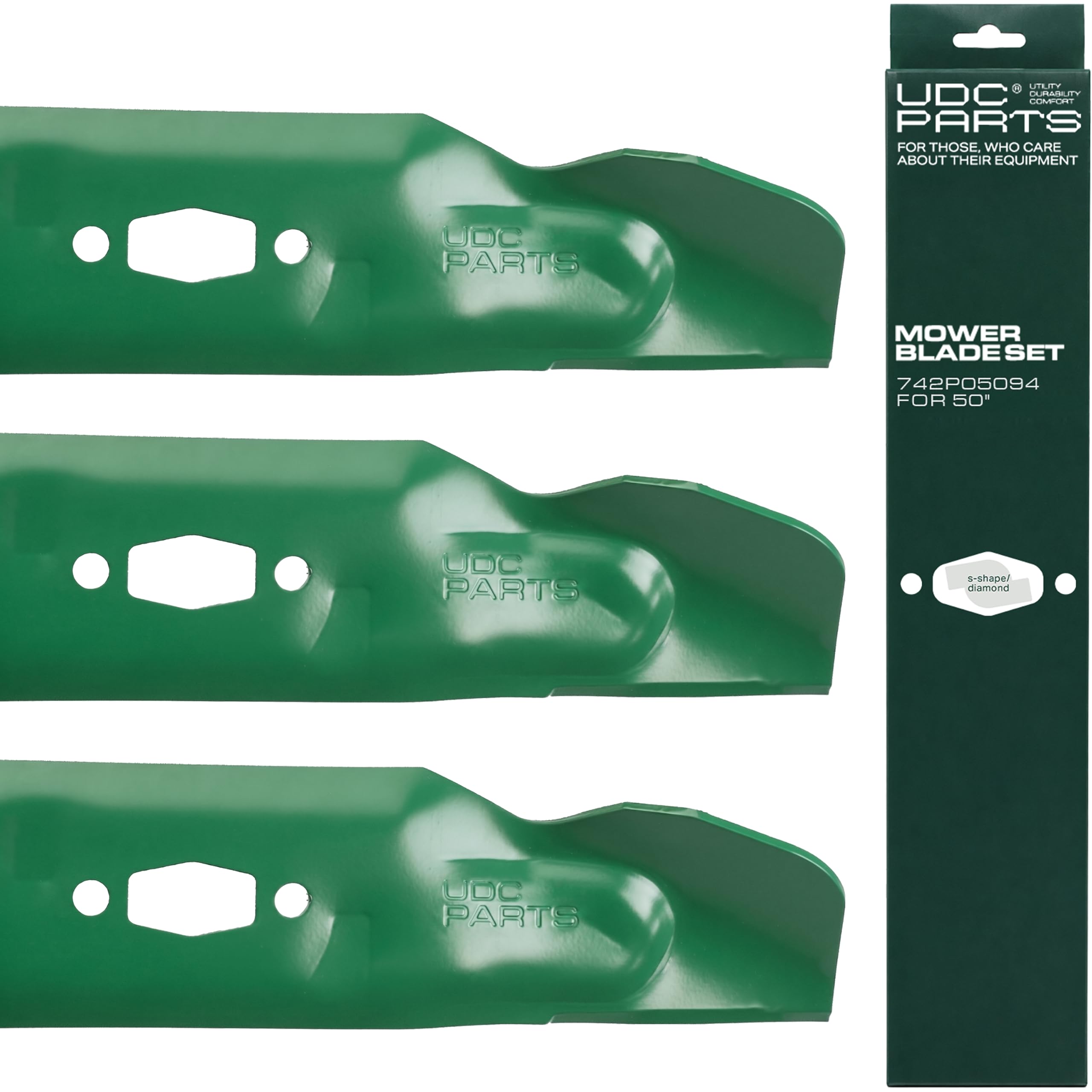 UDC Parts 742P05094 Cub Cadet 50 Inch Mower Blades Replacement, ZT1 ZT2 50