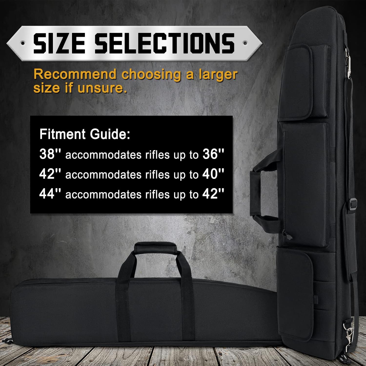 DULCE DOM Double Rifle Case 36 38 42 44 48 inch, Tactical Backpack for Range & Hunting, Soft Gun Bag with Movable Divider, Multiple Magazine & Accessory Pouches