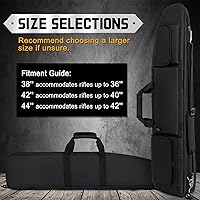 Vista 6 de DULCE DOM - Funda doble para rifle de 38 42 44 pulgadas, funda táctica suave para campo de tiro, divisor móvil para 1 o 2 engranajes, múltiples