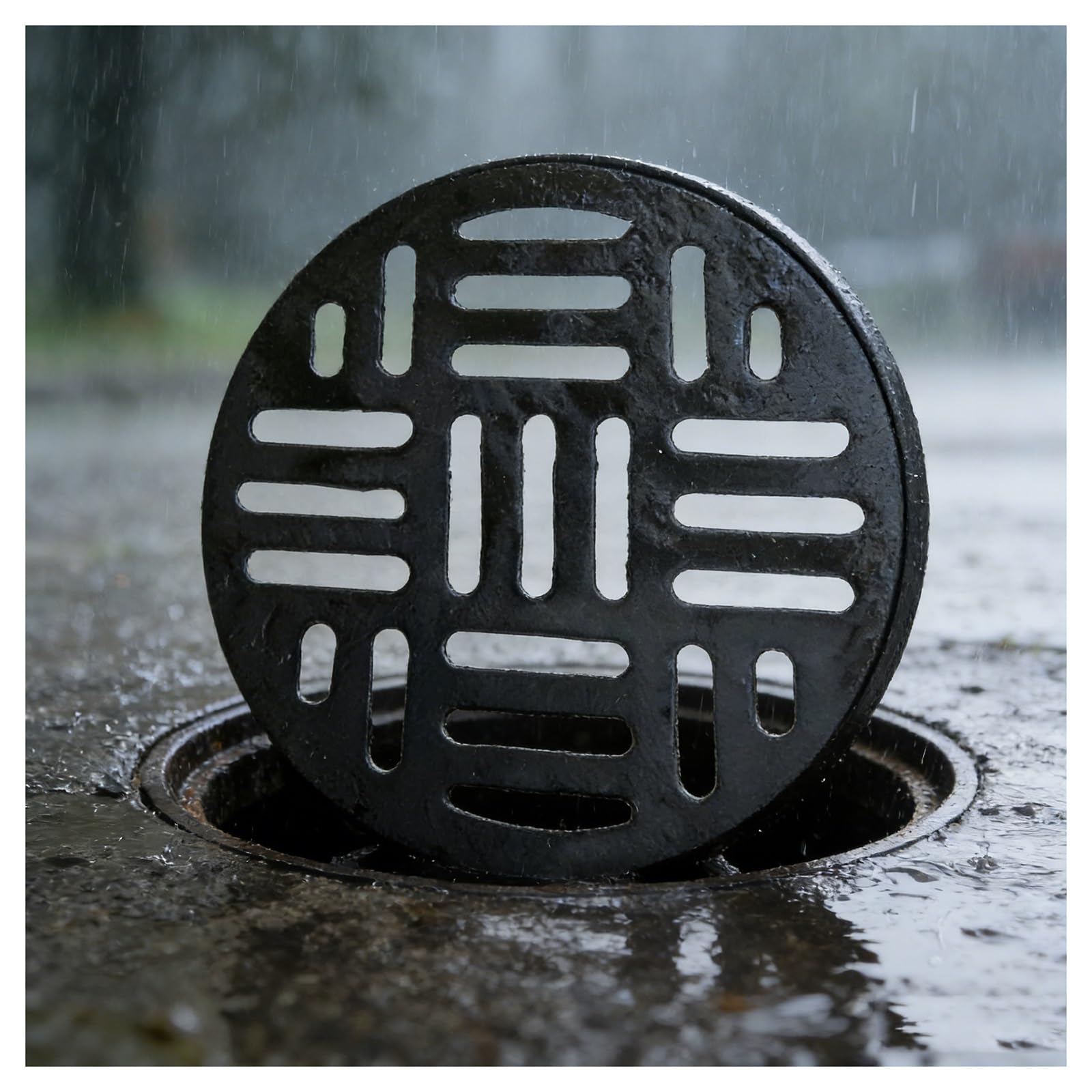 Grille d'évacuation extérieure pour éliminer l'eau stagnante de la cour