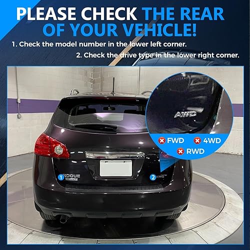 Miniatura 4 de MAXFAVOR Junta de eje CV AWD de repuesto para Nissan Rogue 2008-2013 S SL SV Sport, Rogue Select 2014-2015, conjunto de eje CV delantero izquierdo