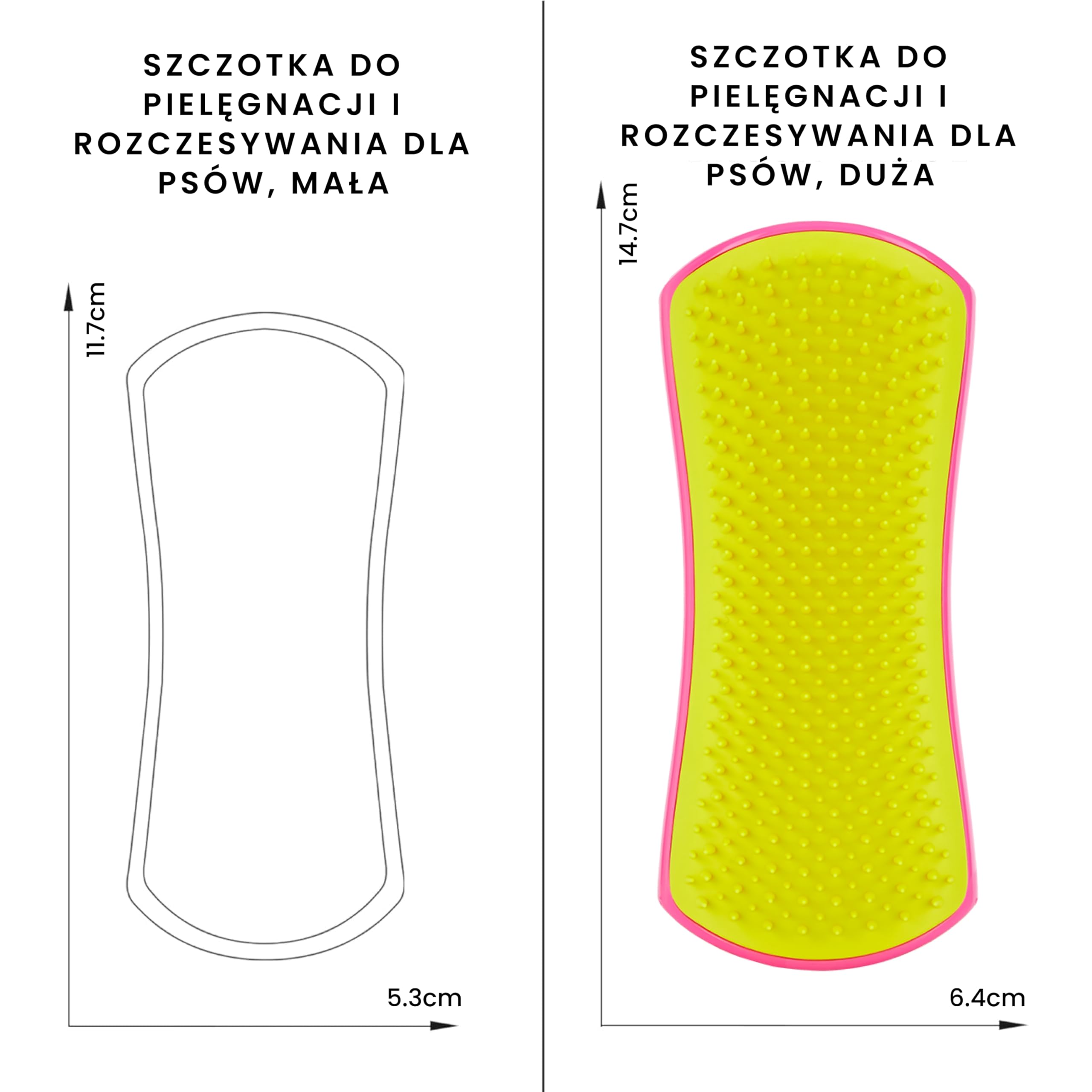 Tangle Teezer Large Pet Teezer Detangling - Szczotka do czesania na sucho lub do kąpieli - Idealna szczotka do rozczesywania sierści psów - Różowo-żółta