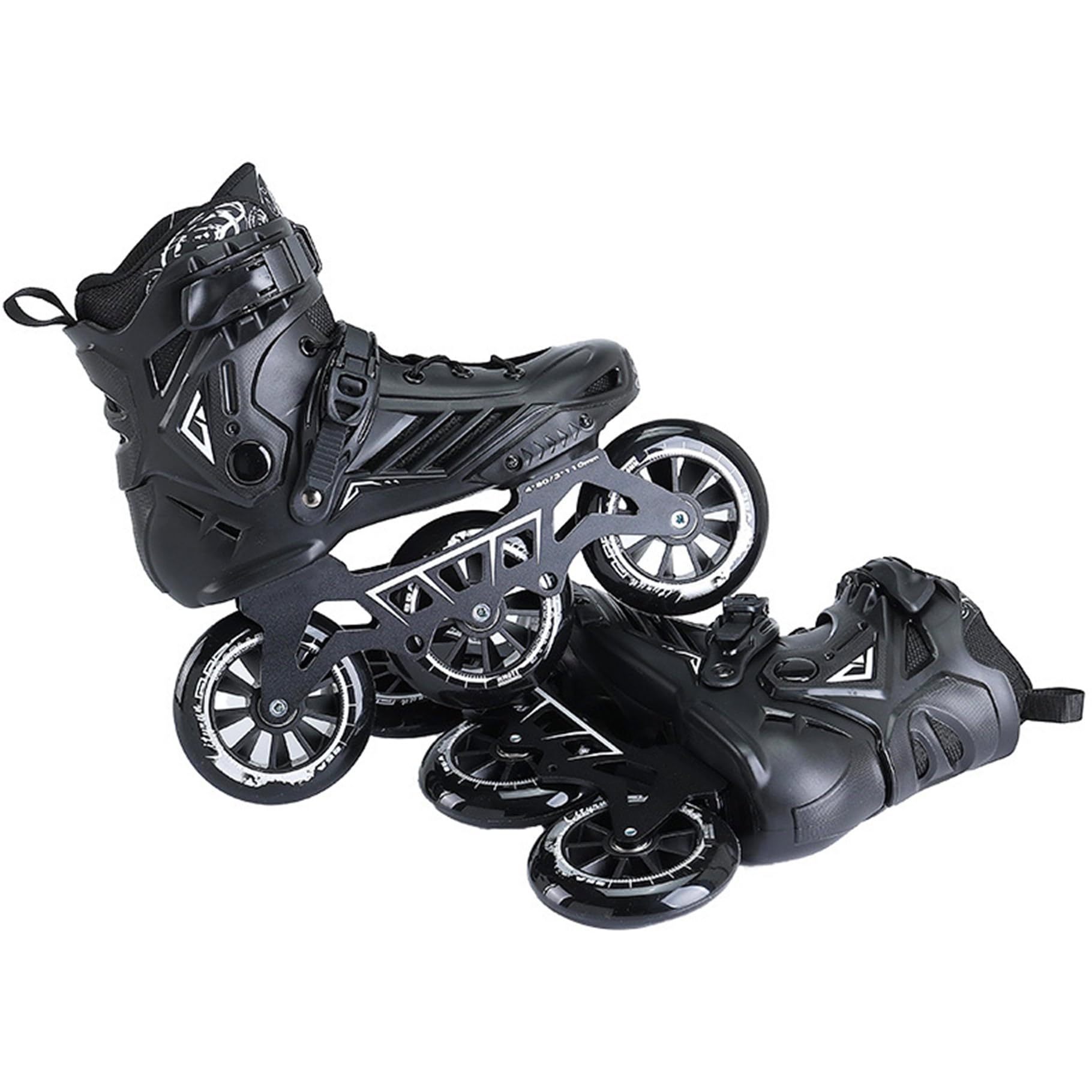 Pattini a Rotelle Adulto 3 Ruote 110 mm Professionali da Corsa Unisex