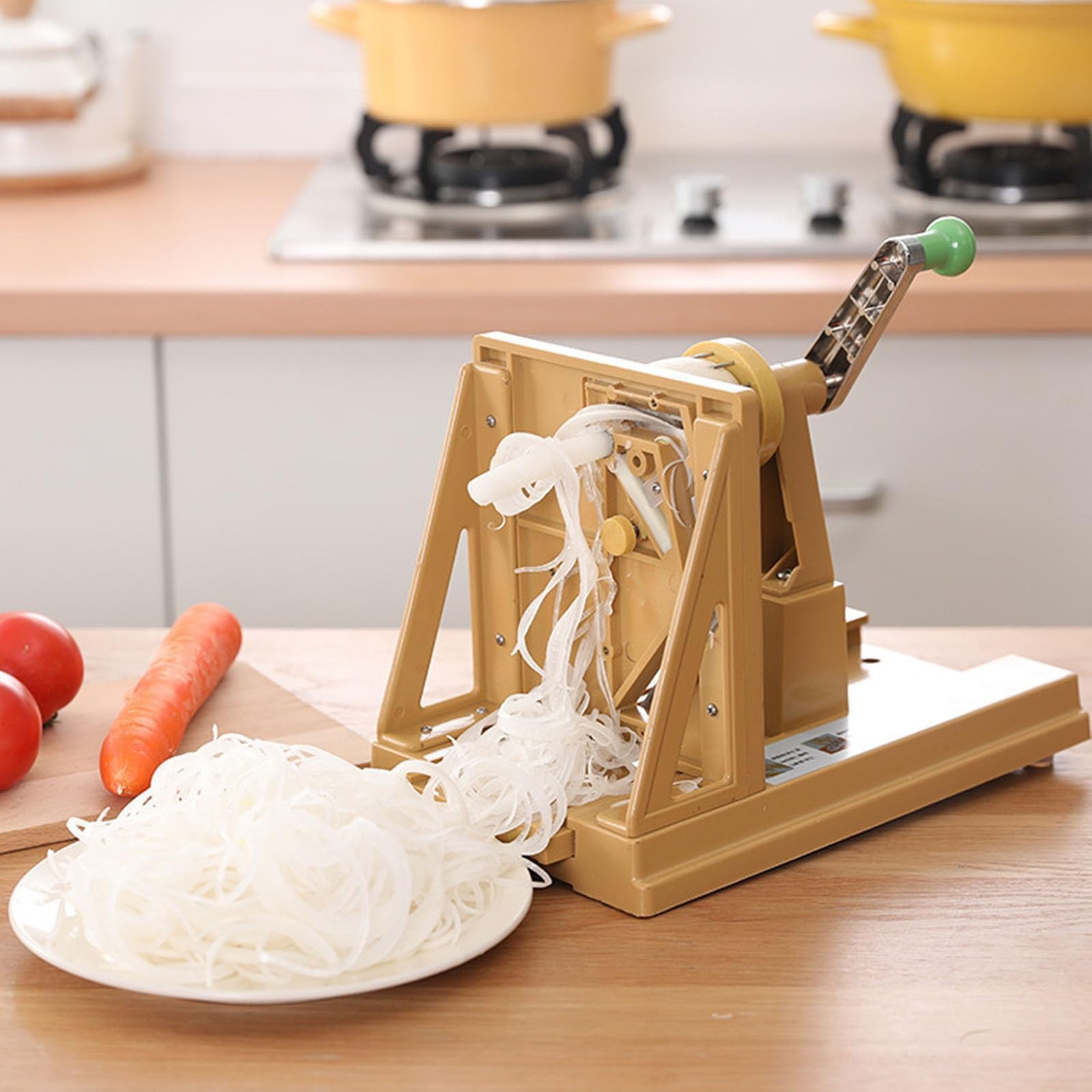 Rallador manual de verduras, triturador de alimentos multiusos con retenedores de alta densidad y pies antideslizantes, herramienta de cocina fácil para rallar papas, zanahorias, repollo, esencial