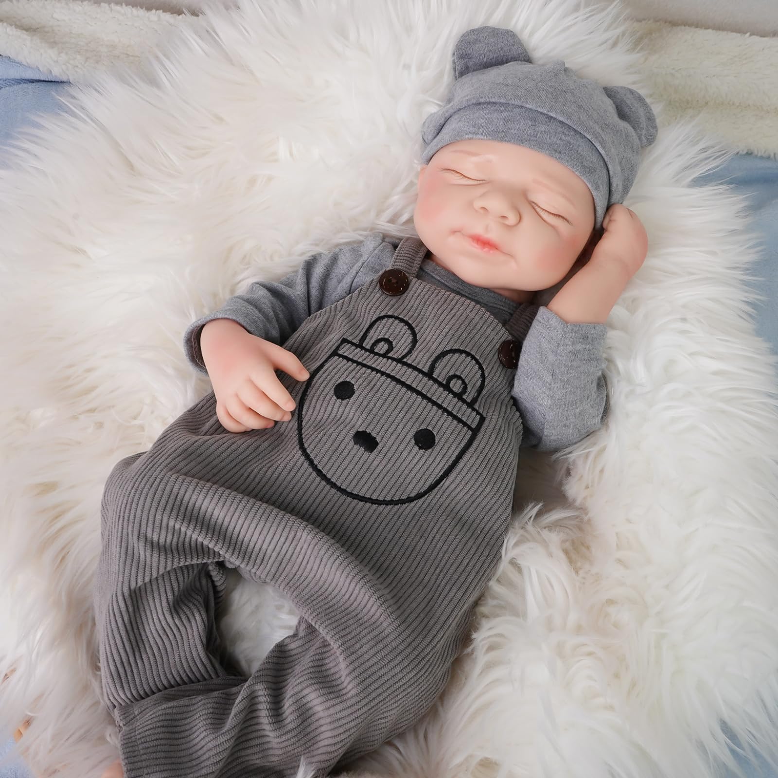 Photo 1 of **MISSING PANTS*****USED AND HAS SOME SLIGHT DAMAGE***Lifelike Reborn Baby Dolls Boy - 18-Inch Baby Soft Body Realistic-Newborn Baby Doll Full Silicone Baby Dolls with Toy & Gift Box for Kids***USED AND HAS SOME SLIGHT DAMAGE****MISSING PANTS***