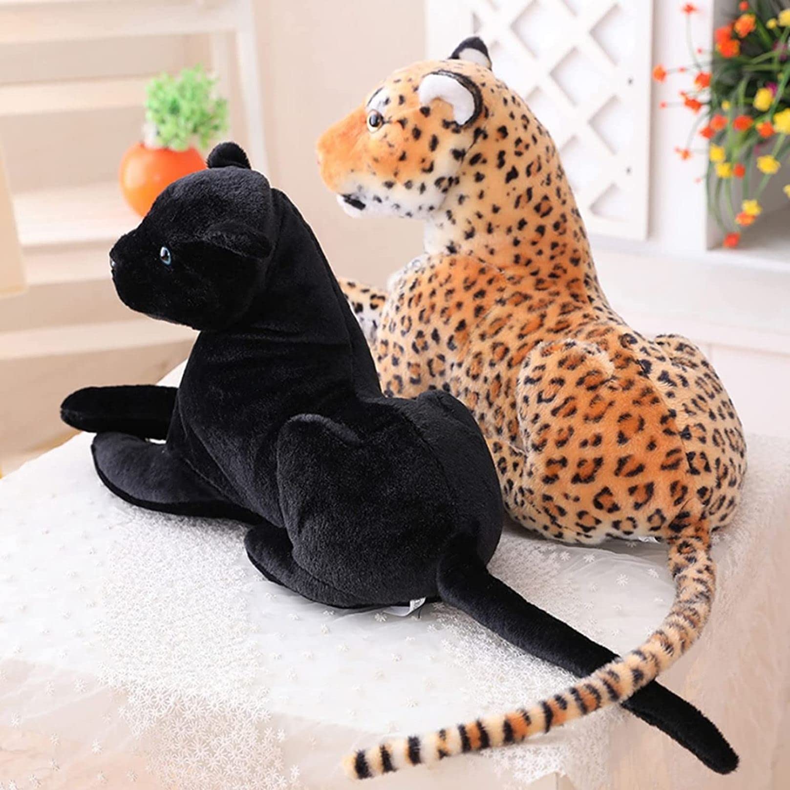 Amazon.co.jp: 動物 抱き枕 ヒョウ ぬいぐるみ ねむねむ ふわふわで 
