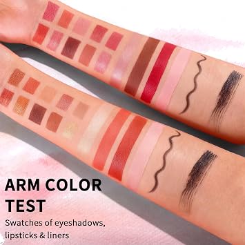 Makeup Case, All-In-One Makeup Set for Women, Girls and Teenagers with Eyeshadow Lipstick Mascara Brushes