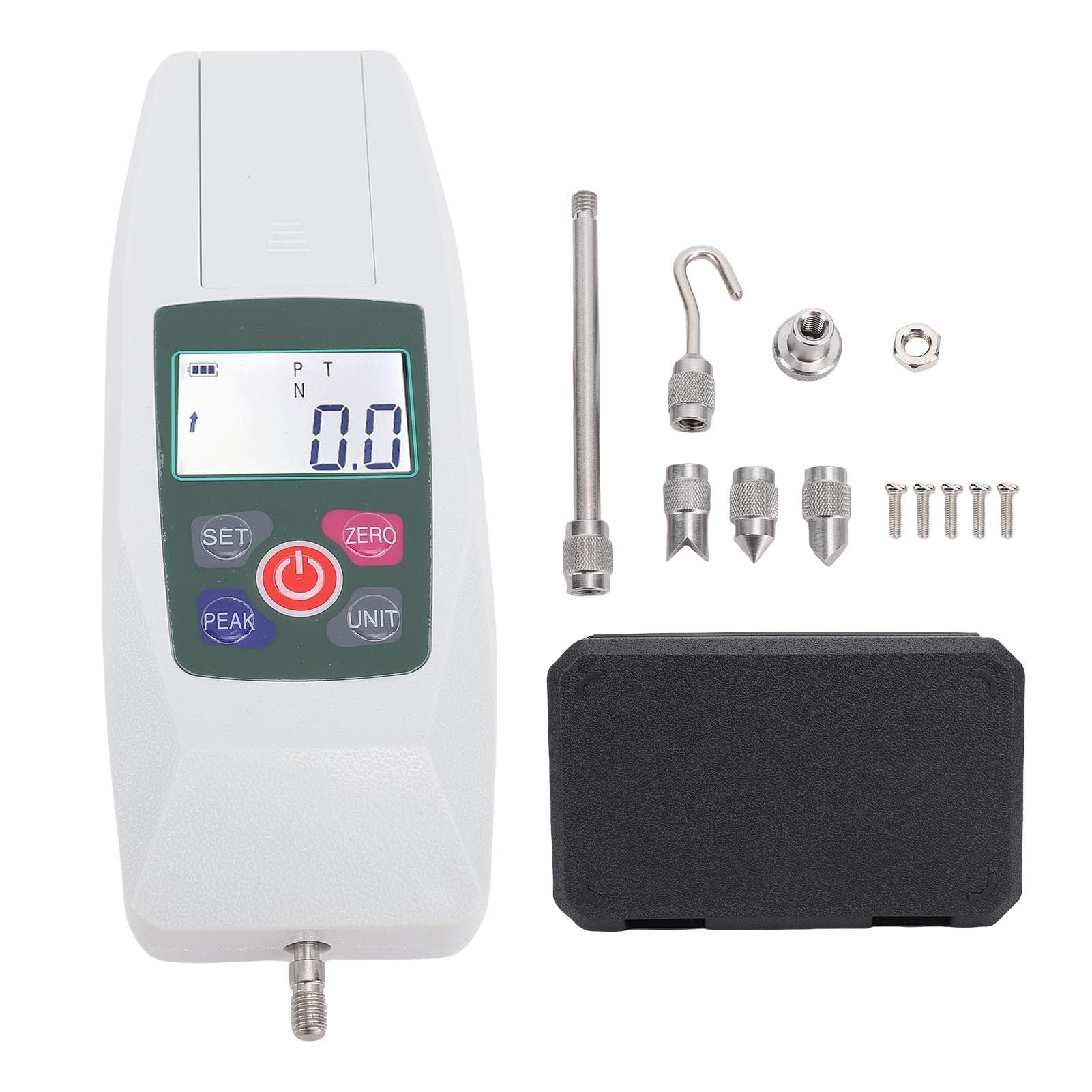 Garosa Digitales Push-Pull-Dynamometer, Tragbares Kraftmessgerät mit Hintergrundbeleuchtetem LCD für Genaue Messungen Bis zu 500 N, Ideal für Tests in Labors und Werkstätten