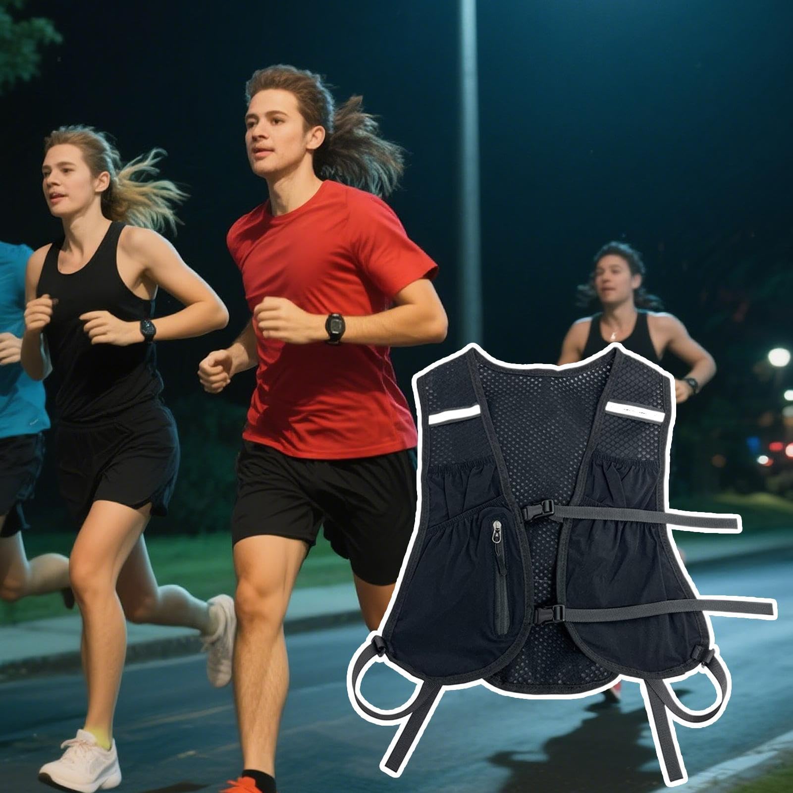 Kamizelka Biegowa Dla M? ?czyzn - Plecak z B?on? Wodn? do Joggingu | Plecako-Kamizelki Do Aktywno?ci Zewn?trz Sport Turystyka Bieganie Trekking Rower Fitness