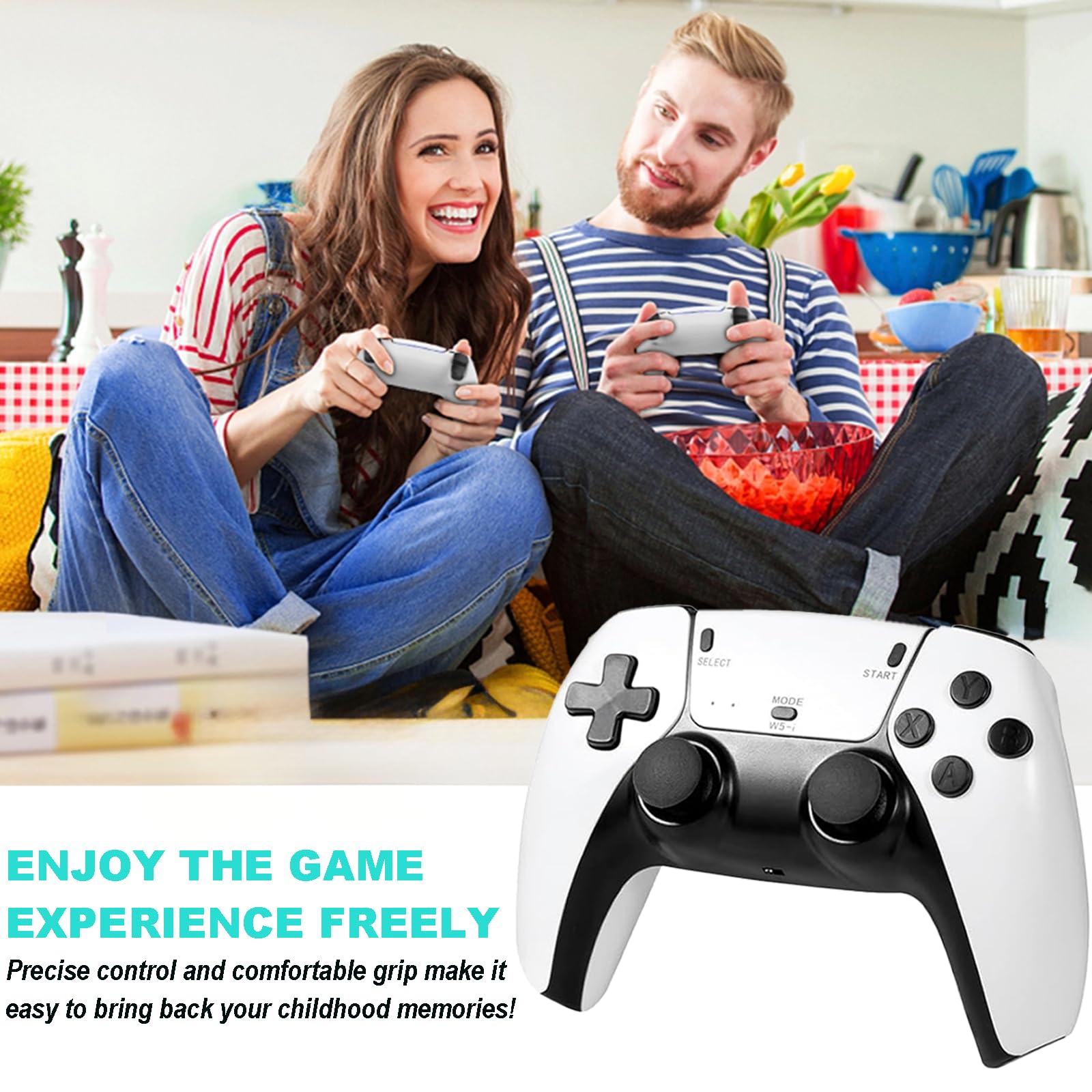 M15 Retro Gaming Konsole, Retro Spielekonsole, Game Stick, 4K HD Re-TRO Gam-ing Konsole, Tragbare Video Simulator Gaming Kon-Sole, Integrierte 20.000+ Klassische Spiele