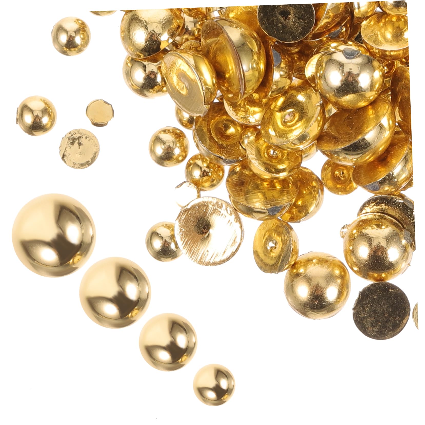 NOLITOY 1000pcs Flat Back Pearl Nail Charms Decorative Jewelry for Nail Art Simple Yet Durable Home Salon Friendly