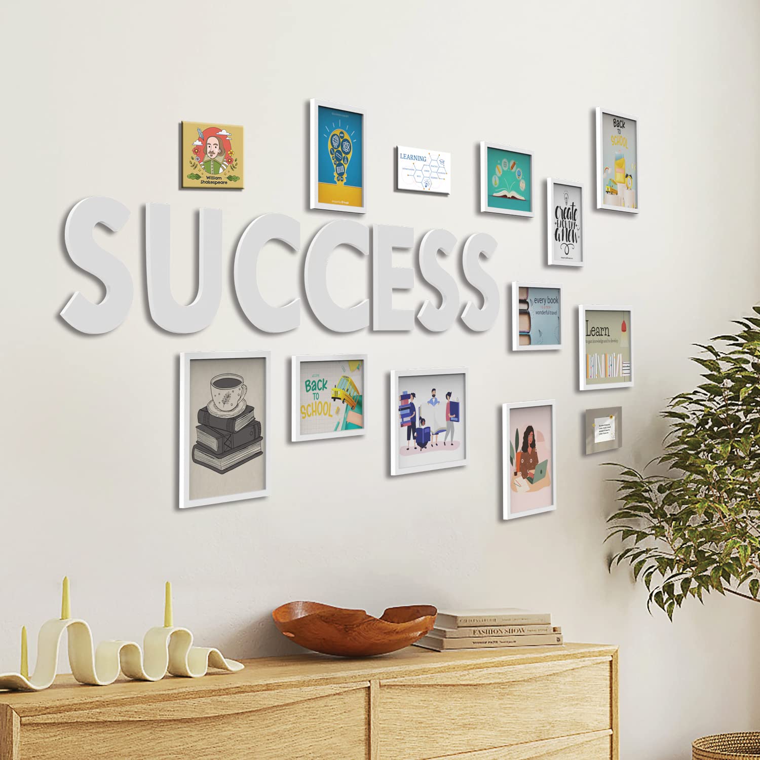 Black Photo Frames - 10 Synthetic Wall Hanging Frames -12