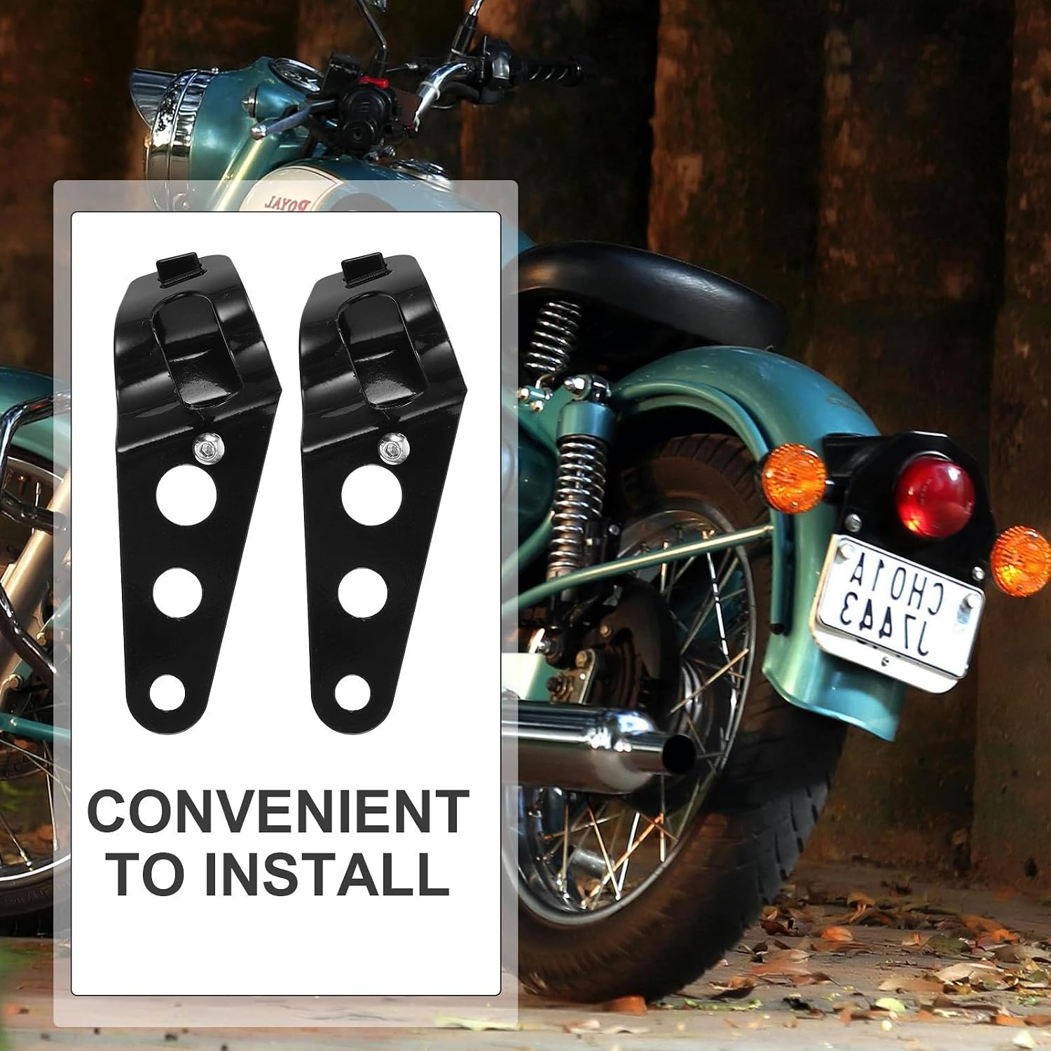 2pcs Motorcycle Headlamp Bracket Mounts Front Lamp Holder Aluminum Alloy with Smooth Surface and Straightforward Installation Fits Fork Size 31mm-39mm Motorcycle Accessory